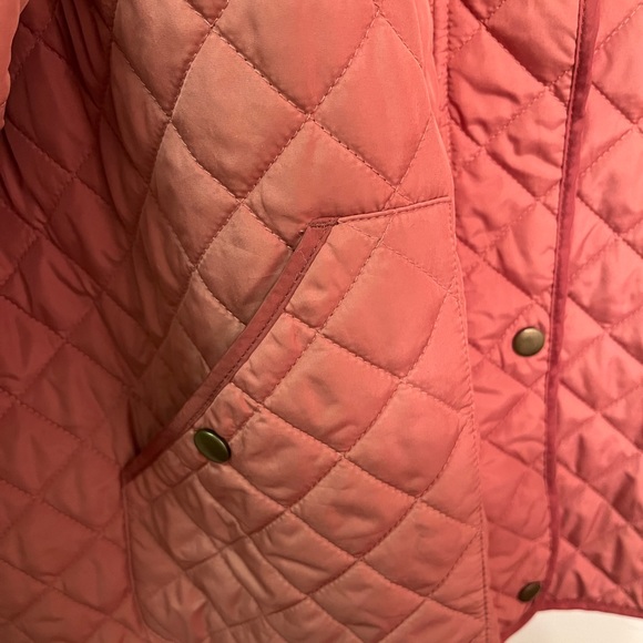Lands End 3x quilted jacket. Pinkish Rusty Rose in color. - Picture 5 of 5